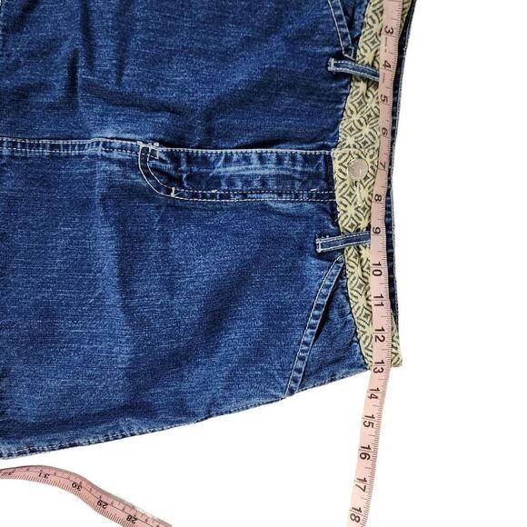 Jordache Vintage y2k/ 90s Denim Floral Mini Skirt - Picture 7 of 9
